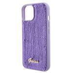Coque Guess Sequin Script Metal pour iPhone 15 - Purple – Image 4
