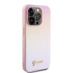 Coque Guess Saffiano Iridescent Script pour iPhone 15 Pro - Pink – Image 4