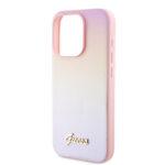 Coque Guess Saffiano Iridescent Script pour iPhone 15 Pro - Pink – Image 5