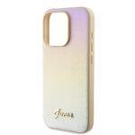 Coque Guess Saffiano Iridescent Script pour iPhone 15 Pro - Gold – Image 5