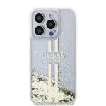 Coque Guess Liquid Glitter Gold Stripes pour iPhone 15 Pro - Transparent – Image 2