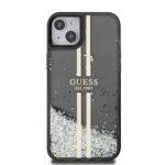 Coque Guess Liquid Glitter Gold Stripes pour iPhone 15 Plus - Black – Image 2