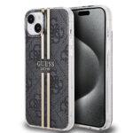 Coque Guess Hardcase IML 4G Gold Stripe pour iPhone 15 Plus - Black