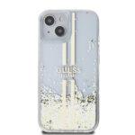 Coque Guess Liquid Glitter Gold Stripes pour iPhone 15 Plus - Transparent – Image 2