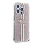 Coque Guess Hardcase IML 4G Gold Stripe pour iPhone 15 Pro - Pink – Image 4
