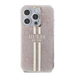 Coque Guess Hardcase IML 4G Gold Stripe pour iPhone 15 Pro - Pink – Image 3