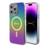 Coque Guess IML Iridescent MagSafe pour iPhone 15 Pro - Rainbow