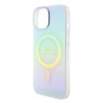 Coque Guess IML Iridescent MagSafe pour iPhone 15 - Turquoise – Image 3