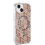 Coque Guess IML GCube MagSafe pour iPhone 15 - Brown – Image 4