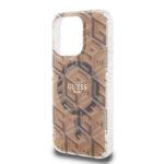 Coque Guess IML GCube MagSafe pour iPhone 15 Pro - Brown – Image 5