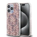 Coque Guess IML GCube MagSafe pour iPhone 15 Pro - Pink