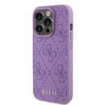 Coque Guess Leather 4G Stamped pour iPhone 15 Pro - Light Purple – Image 2