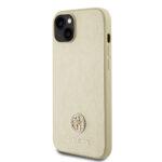 Coque Guess Strass Metal Logo pour iPhone 15 - Gold – Image 5