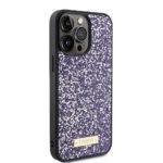 Coque Guess Rhinestone Metal Logo pour iPhone 15 Pro - Purple – Image 3