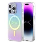 Coque Guess IML Iridescent MagSafe pour iPhone 15 Pro Max - Purple