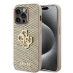 Coque Guess Leather Perforated 4G pour iPhone 15 Pro Max - Gold