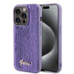 Coque Guess Sequin Script Metal pour iPhone 15 Pro - Purple