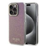 Coque Guess Hardcase IML Faceted Mirror Disco Iridescent pour iPhone 15 Pro - Pink