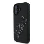 Coque Karl Lagerfeld 3D Design pour iPhone 16 - Rubber Signature