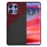 Coque Techsuit Carbonite FiberShell pour Motorola Edge 50 Pro - Red Vortex