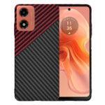 Coque Techsuit Carbonite FiberShell pour Motorola Moto G04 / Moto G04s / Moto G24 / Moto E14 - Red Vortex