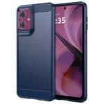 Coque Techsuit Carbon Silicone pour Motorola Moto G55 - Blue