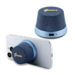 Enceinte Guess magnétique en métal, fonction support, TWS, USB-C, Bluetooth V5.3, 700 mAh, 3 W - Bleu