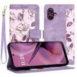 Étui portefeuille Techsuit FlipCraft pour Motorola Moto G55 - Mysterious Purple