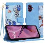 Étui portefeuille Techsuit FlipCraft pour Motorola Moto G55 - Vibrant Blue