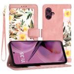 Étui portefeuille Techsuit FlipCraft pour Motorola Moto G55 - Sweetheart Pink