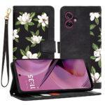 Étui portefeuille Techsuit FlipCraft pour Motorola Moto G55 - Flowers of the Dawn