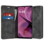 Étui portefeuille Techsuit Confy Cover pour Motorola Moto G55 - Black