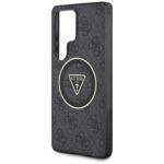 Coque Guess IML Metal Glitter 4G Circle Triangle MagSafe pour Samsung Galaxy S25 Ultra - Black – Image 4