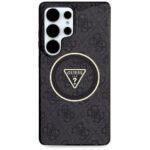 Coque Guess IML Metal Glitter 4G Circle Triangle MagSafe pour Samsung Galaxy S25 Ultra - Black – Image 3