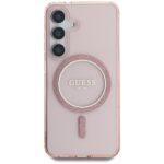 Coque Guess IML Glitter Circle MagSafe pour Samsung Galaxy S25 - Pink – Image 2