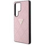 Coque Guess Leather Grained Hot Stamp 4G Triangle Metal pour Samsung Galaxy S25 Ultra - Pink – Image 5