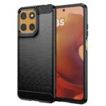 Coque Techsuit Carbon Silicone pour Motorola Moto G15 / G15 Power - Black