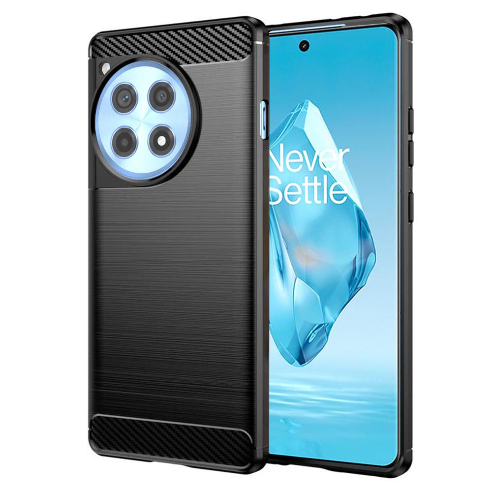 2121919 Coque Techsuit Carbon Silicone pour OnePlus 12R - Black – Image 1