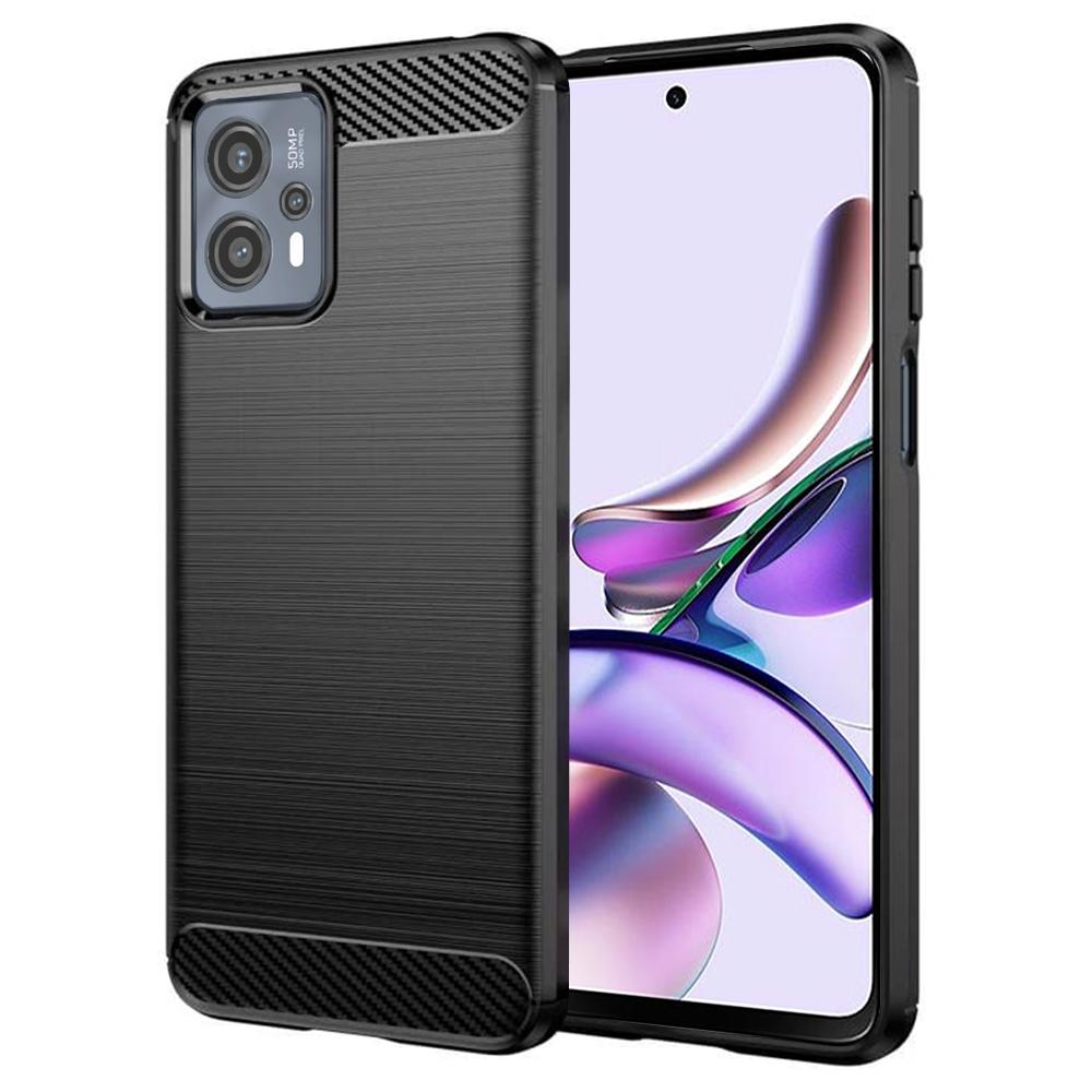 2126035 Coque Techsuit Carbon Silicone pour Motorola Moto G13 / G23 - Black – Image 1