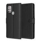 Étui portefeuille Techsuit Leather Folio pour Motorola Moto G10 / Moto G20 / Moto G30 - Black
