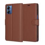 Étui portefeuille Techsuit Leather Folio pour Motorola Moto G14 - Brown
