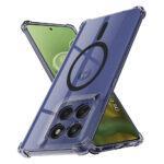 Coque Techsuit Shockproof Clear Silicone MagSafe pour Motorola Edge 60 / Edge 60 Fusion - Smoke Black