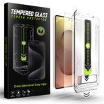 Protection d'écran Techsuit TitanGlass CrystalHD (Compatible avec le déverrouillage par empreinte digitale) pour Samsung Galaxy S25 Ultra - Clear
