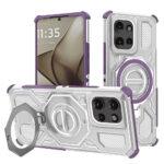 Coque Techsuit Carbon Shield PRO pour Motorola Edge 50 - Purple Transparent
