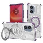 Coque Techsuit Carbon Shield PRO pour Motorola Edge 50 Fusion - Purple Transparent