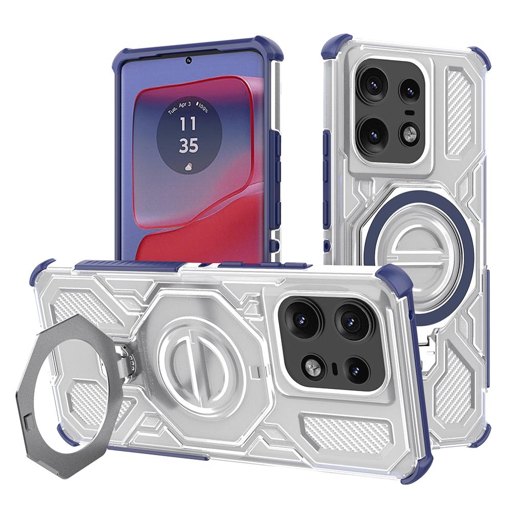 2386771 Coque Techsuit Carbon Shield PRO pour Motorola Edge 50 Pro - Blue Transparent – Image 1