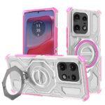 Coque Techsuit Carbon Shield PRO pour Motorola Edge 50 Pro - Pink Transparent