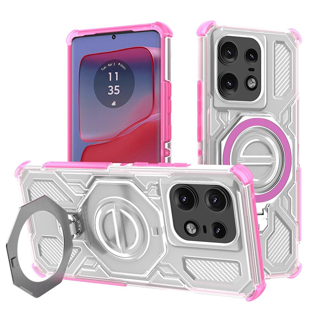 2386777 Coque Techsuit Carbon Shield PRO pour Motorola Edge 50 Pro - Pink Transparent – Image 1