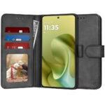 Étui portefeuille Techsuit Diary Book pour Motorola Moto G86 - Black