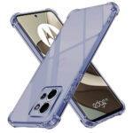 Coque Techsuit Shockproof Clear Silicone pour Motorola Edge 50 - Smoke Black